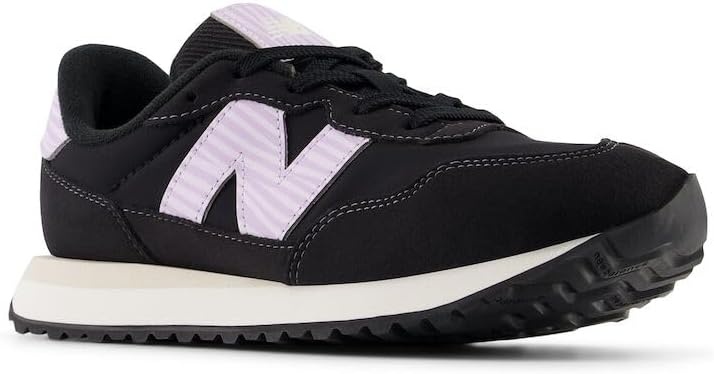 image:imageNew Balance Kids 237 V1 Laceup SneakerBlackLilac Glo