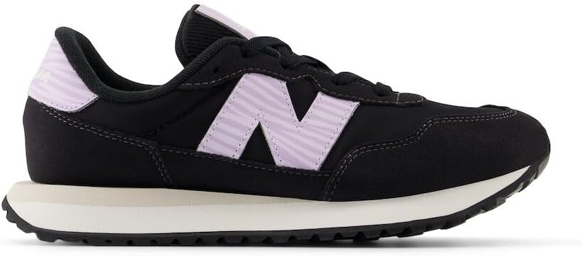 image:imageNew Balance Kids 237 V1 Laceup SneakerBlackLilac Glo