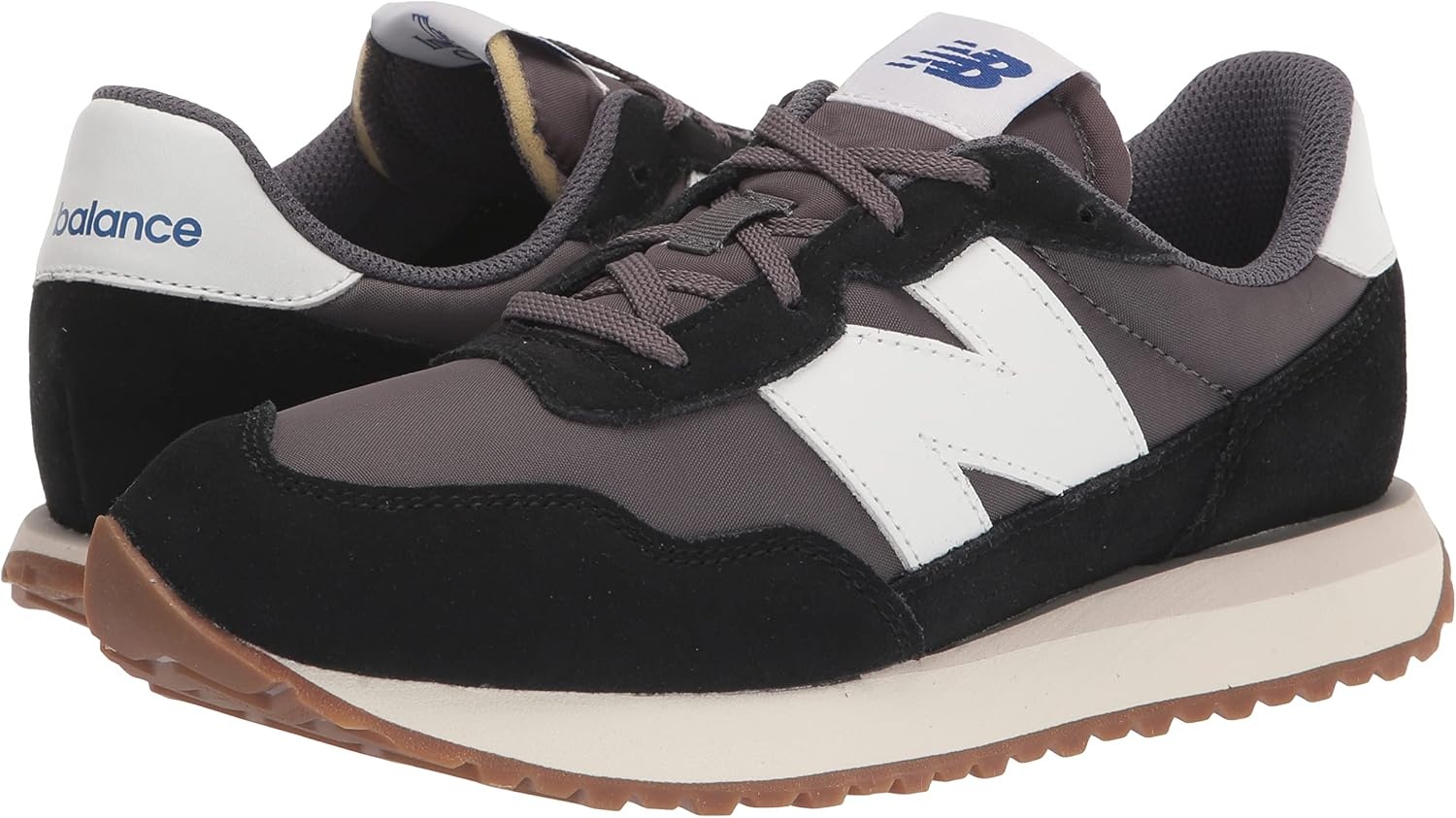 image:imageNew Balance Kids 237 V1 Laceup SneakerBlackMoonbeam