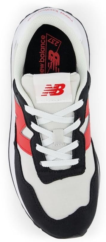 image:imageNew Balance Kids 237 V1 Laceup SneakerGrey MatterTrue Red