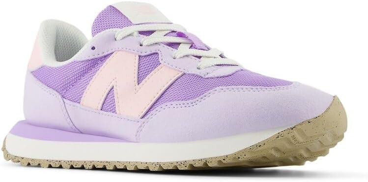image:imageNew Balance Kids 237 V1 Laceup SneakerLilac GloShell Pink