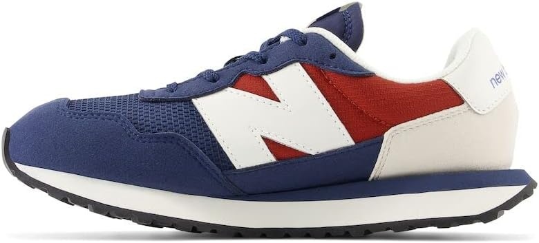 image:imageNew Balance Kids 237 V1 Laceup SneakerNb NavyBrick RedWhite