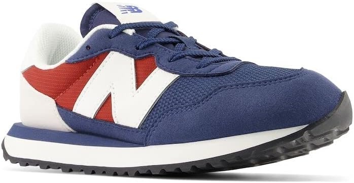 image:imageNew Balance Kids 237 V1 Laceup SneakerNb NavyBrick RedWhite