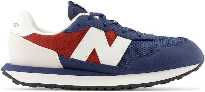 image:imageNew Balance Kids 237 V1 Laceup SneakerNb NavyBrick RedWhite