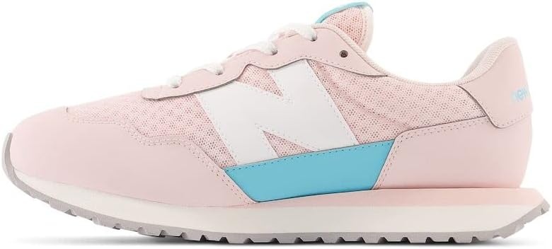 image:imageNew Balance Kids 237 V1 Laceup SneakerShell PinkSea SaltBlue