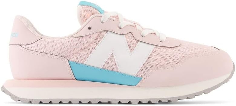 image:imageNew Balance Kids 237 V1 Laceup SneakerShell PinkSea SaltBlue
