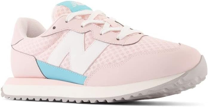 image:imageNew Balance Kids 237 V1 Laceup SneakerShell PinkSea SaltBlue