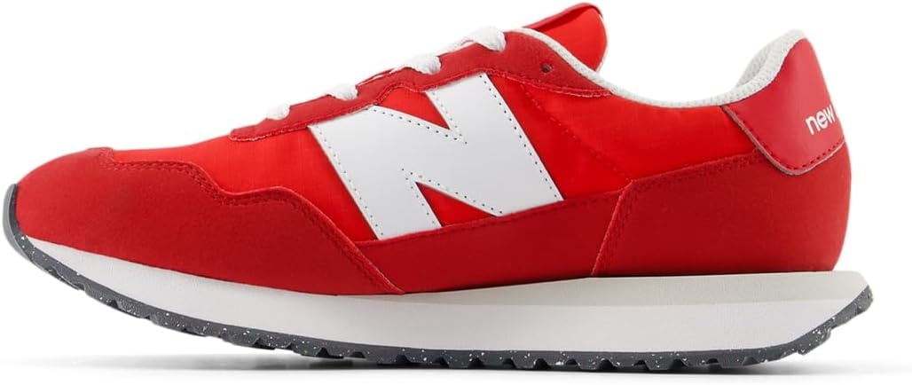 image:imageNew Balance Kids 237 V1 Laceup SneakerWhiteTrue Red