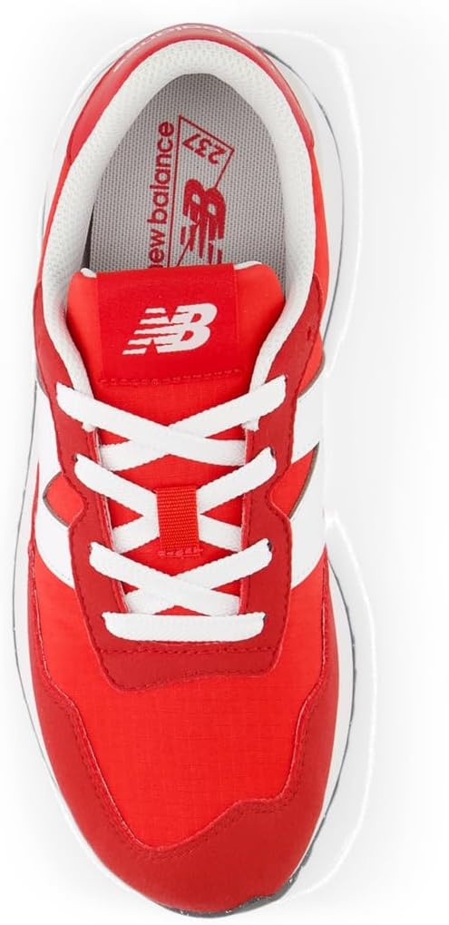image:imageNew Balance Kids 237 V1 Laceup SneakerWhiteTrue Red