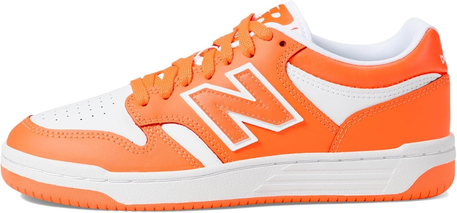 image:imageNew Balance Kids 480 V1 Laceup SneakerHot MangoWhite