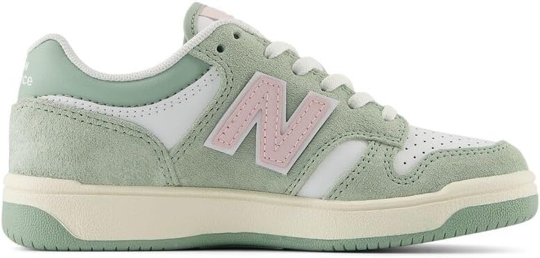 image:imageNew Balance Kids 480 V1 Laceup SneakerNb 103 WhiteStone Pink