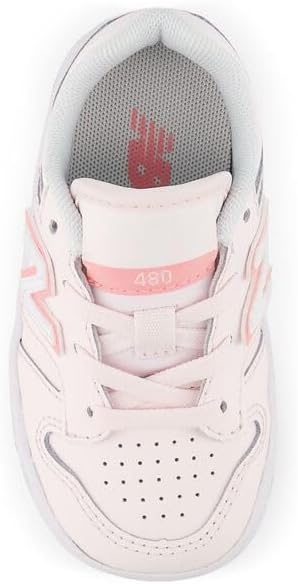 image:imageNew Balance Kids 480 V1 Laceup SneakerPink SaltDouble Bubble