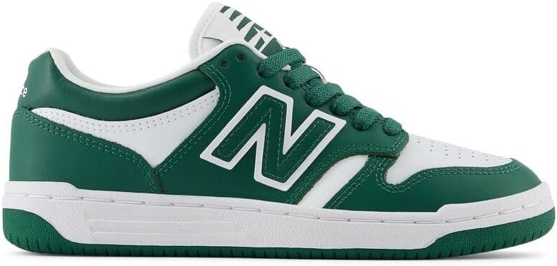image:imageNew Balance Kids 480 V1 Laceup SneakerTeam Forest GreenWhite