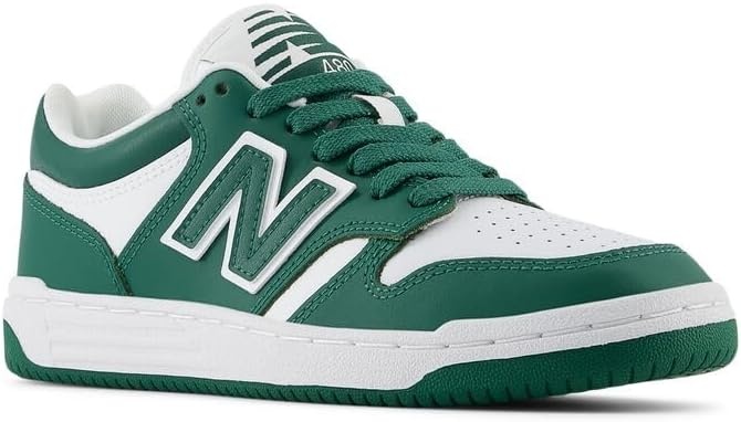 image:imageNew Balance Kids 480 V1 Laceup SneakerTeam Forest GreenWhite