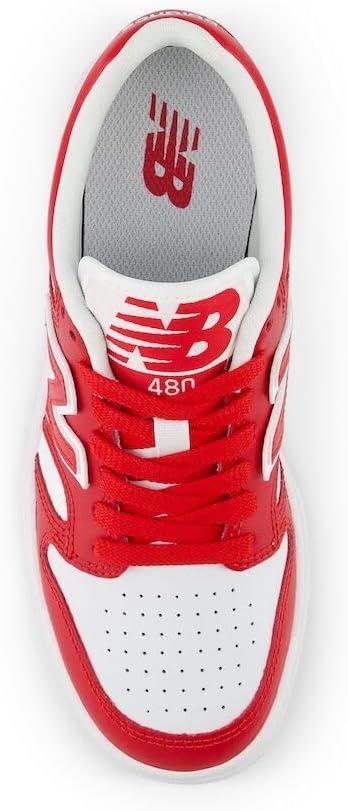 image:imageNew Balance Kids 480 V1 Laceup SneakerTeam RedWhite