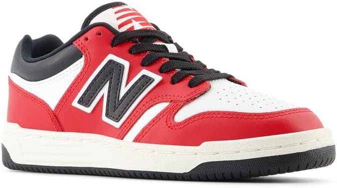image:imageNew Balance Kids 480 V1 Laceup SneakerTeam RedWhiteBlack