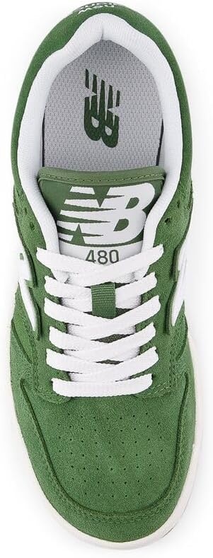 image:imageNew Balance Kids 480 V1 Laceup SneakerWhiteDark Alpine Green