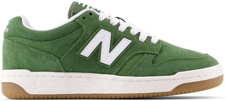 image:imageNew Balance Kids 480 V1 Laceup SneakerWhiteDark Alpine Green