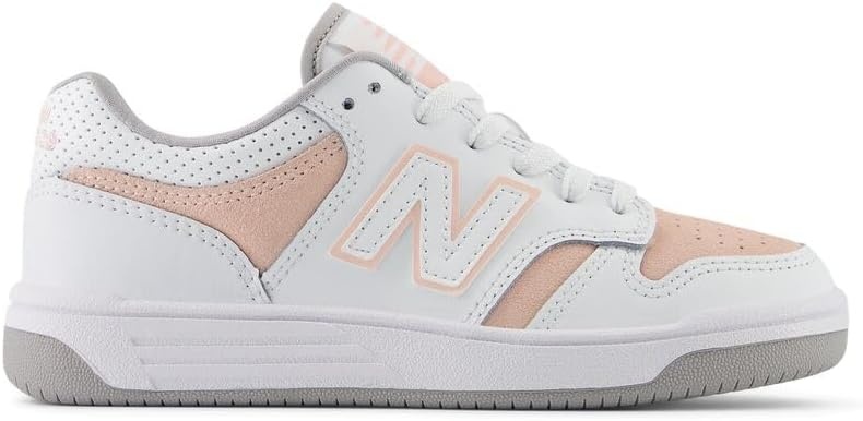 image:imageNew Balance Kids 480 V1 Laceup SneakerWhitePink Haze