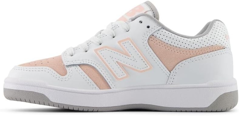 image:imageNew Balance Kids 480 V1 Laceup SneakerWhitePink Haze