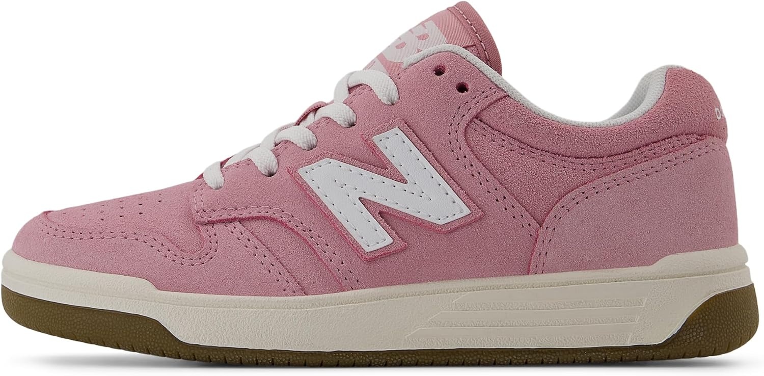 image:imageNew Balance Kids 480 V1 Laceup SneakerWhitePink Taffy