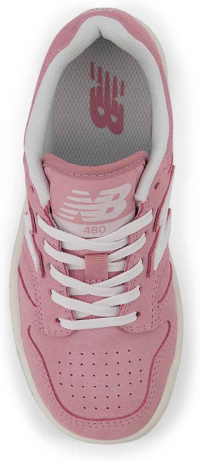 image:imageNew Balance Kids 480 V1 Laceup SneakerWhitePink Taffy