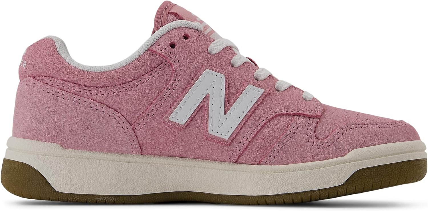 image:imageNew Balance Kids 480 V1 Laceup SneakerWhitePink Taffy