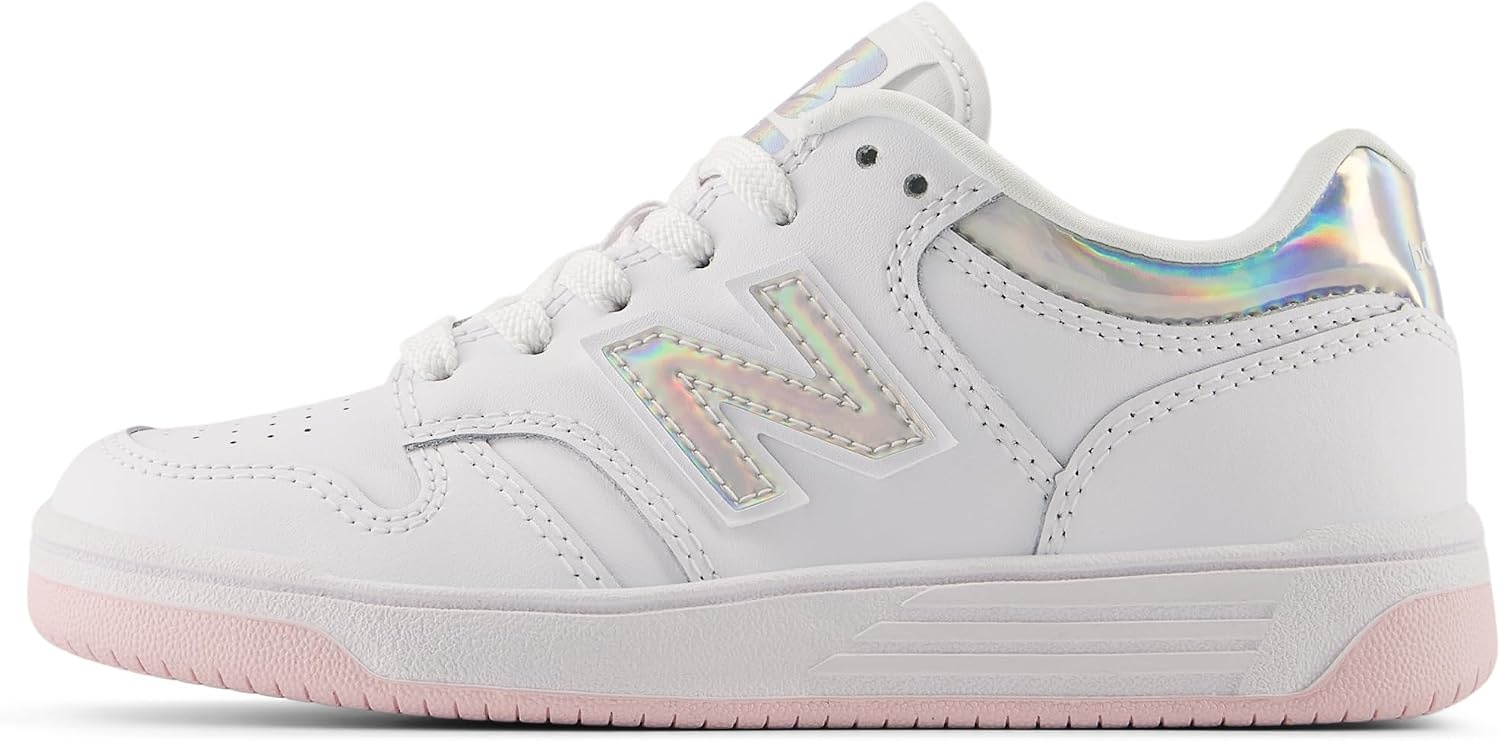 image:imageNew Balance Kids 480 V1 Laceup SneakerWhiteRose Sugar