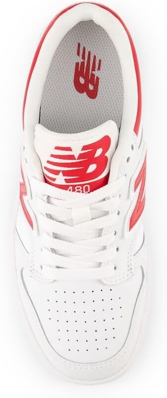 image:imageNew Balance Kids 480 V1 Laceup SneakerWhiteTeam Red