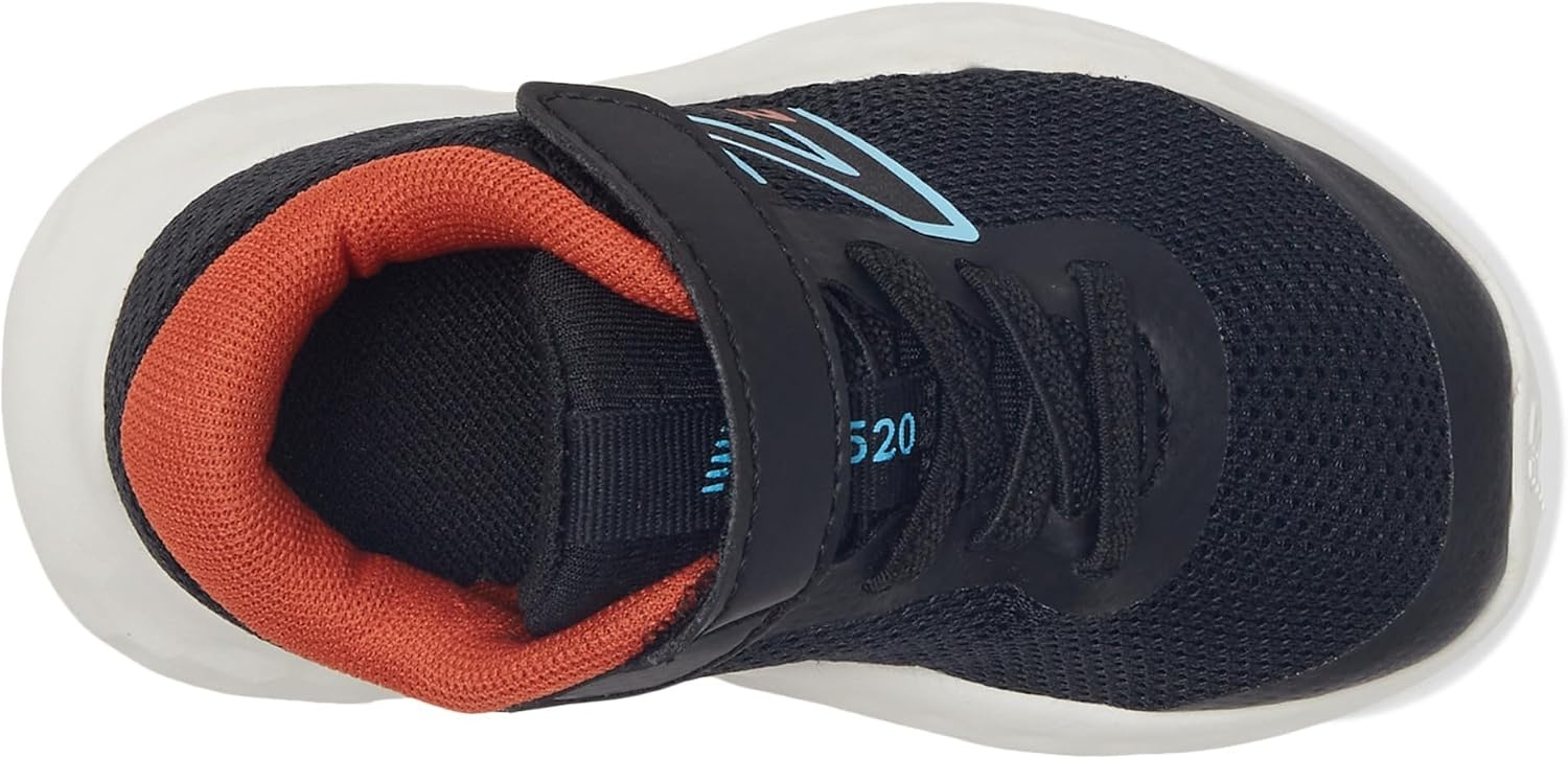 image:imageNew Balance Kids 520 V8 Bungee Running ShoesBlackTeam Sky BlueInfield Clay