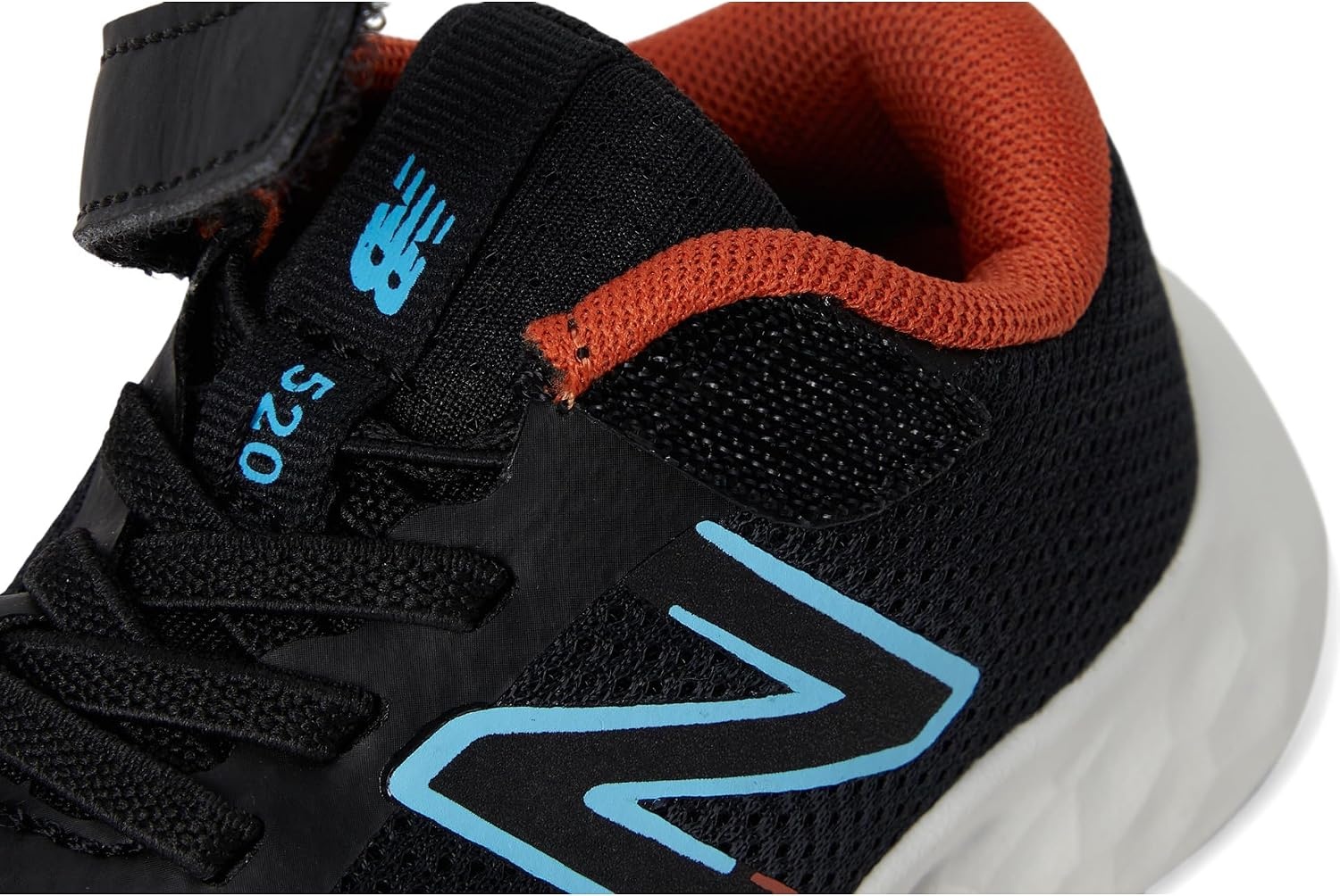 image:imageNew Balance Kids 520 V8 Bungee Running ShoesBlackTeam Sky BlueInfield Clay