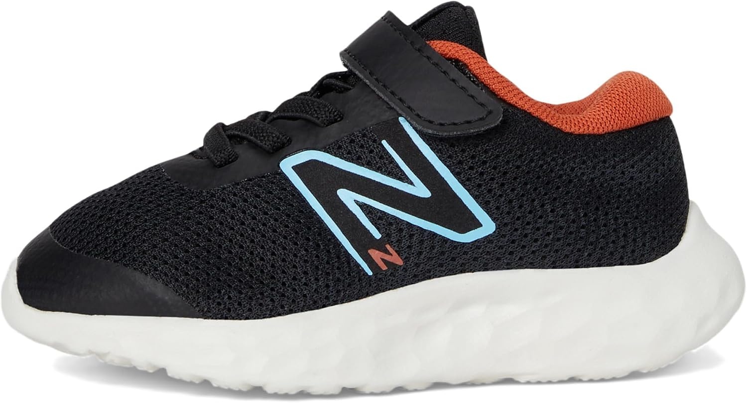 image:imageNew Balance Kids 520 V8 Bungee Running ShoesBlackTeam Sky BlueInfield Clay
