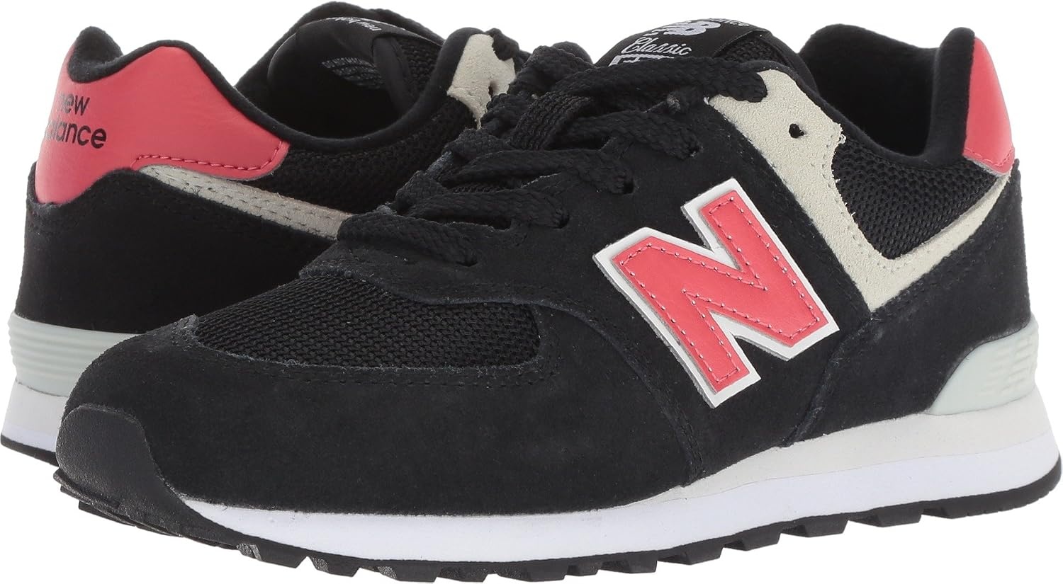 image:imageNew Balance Kids 574 V1 Neo Sole Laceup Casual ShoesBlackPomelo