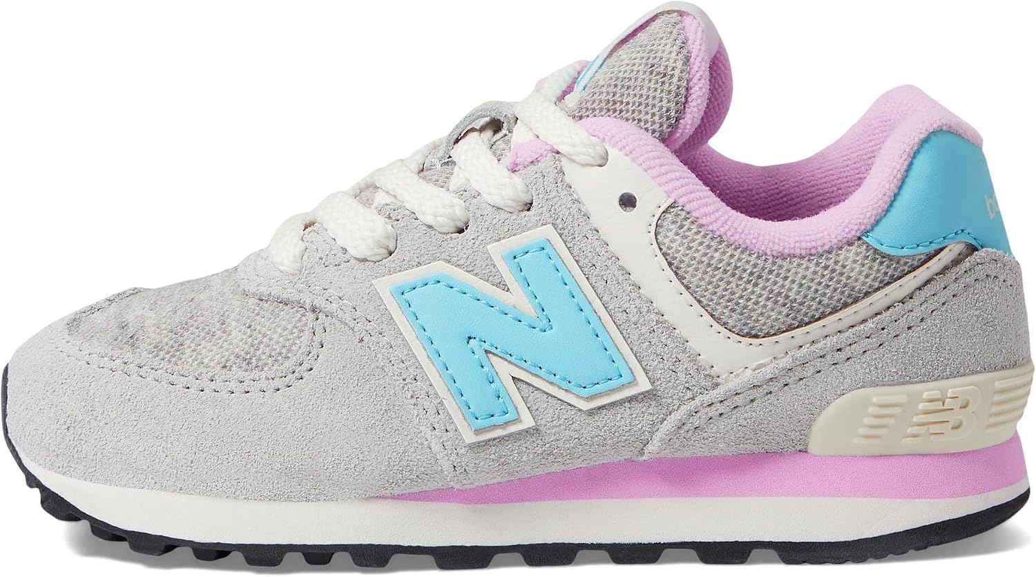 image:imageNew Balance Kids 574 V1 Neo Sole Laceup Casual ShoesBrighton GreySummer AquaLilac Cloud