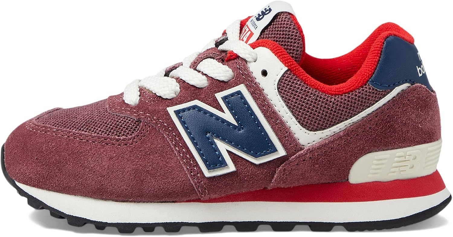 image:imageNew Balance Kids 574 V1 Neo Sole Laceup Casual ShoesWashed BurgundyNb Navy