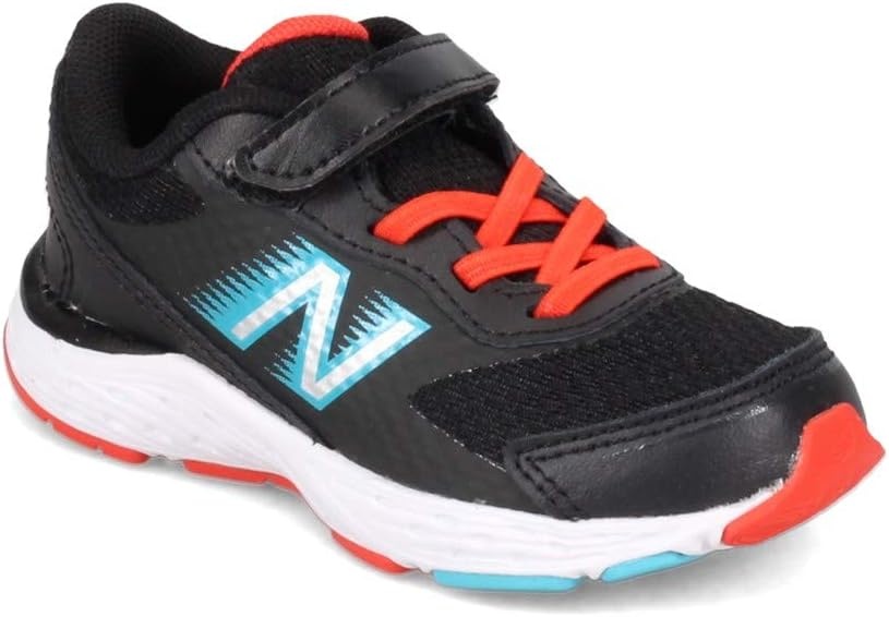 image:imageNew Balance Kids 680 V6 Hook and Loop Running ShoeBlackOrangeBlue