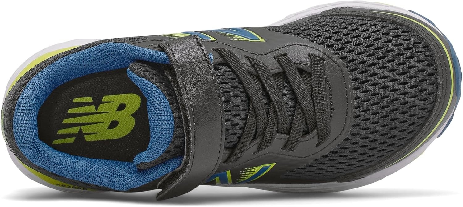 image:imageNew Balance Kids 680 V6 Hook and Loop Running ShoeBlackOxygen BlueSulphur Yellow