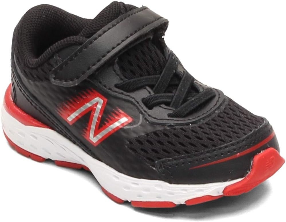 image:imageNew Balance Kids 680 V6 Hook and Loop Running ShoeBlackTeam Red