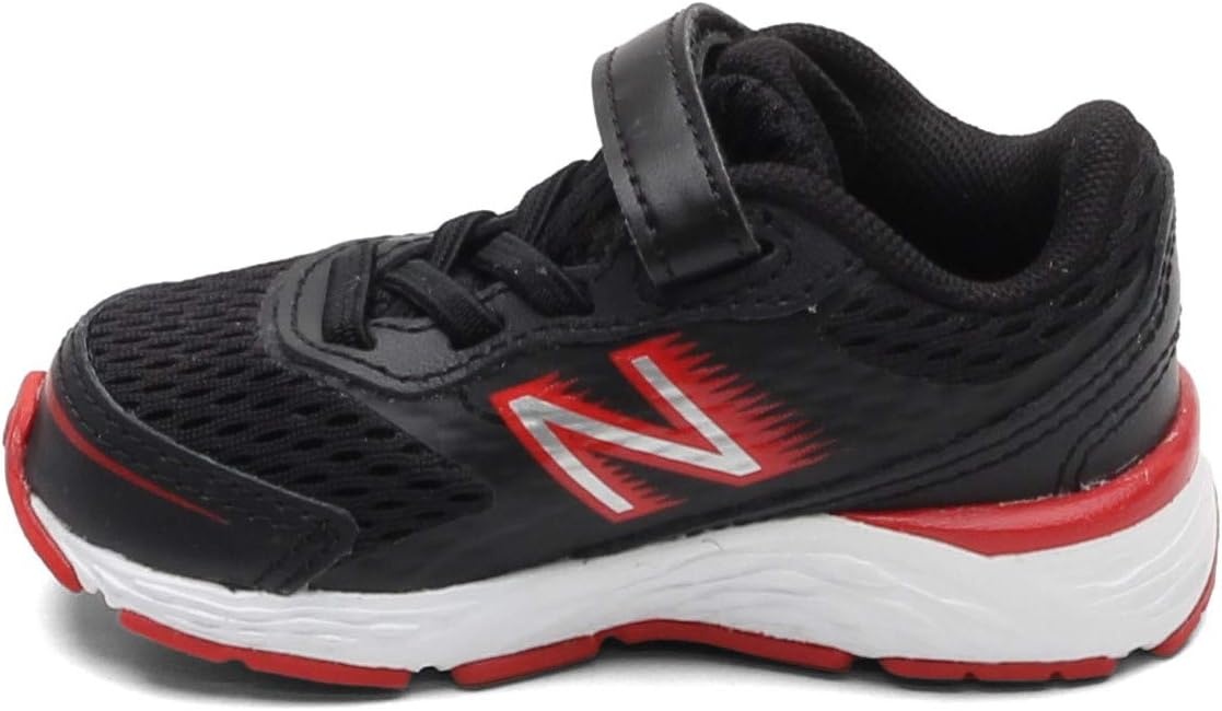 image:imageNew Balance Kids 680 V6 Hook and Loop Running ShoeBlackTeam Red