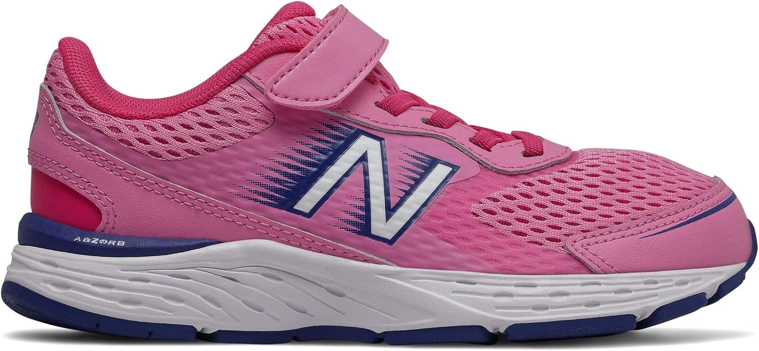 image:imageNew Balance Kids 680 V6 Hook and Loop Running ShoeCandy PinkExuberant PinkMarine Blue