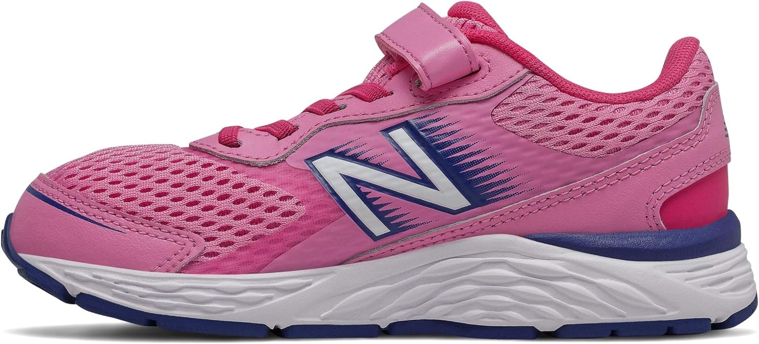 image:imageNew Balance Kids 680 V6 Hook and Loop Running ShoeCandy PinkExuberant PinkMarine Blue