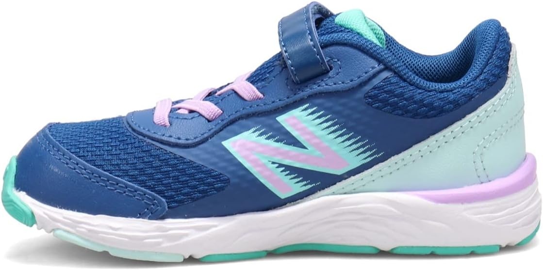 image:imageNew Balance Kids 680 V6 Hook and Loop Running ShoeCaptain BlueDark Violet GloWhite Mint