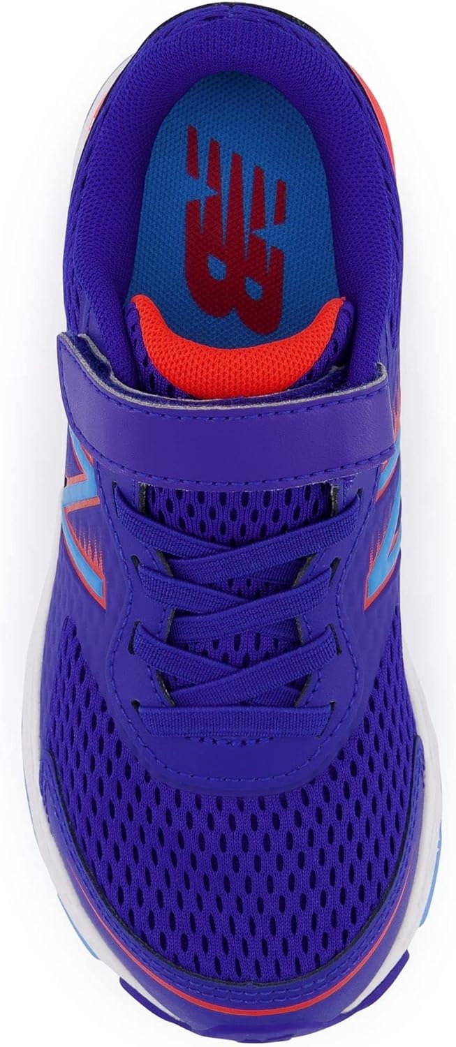 image:imageNew Balance Kids 680 V6 Hook and Loop Running ShoeInfinity BlueNeo FlameVibrant Sky