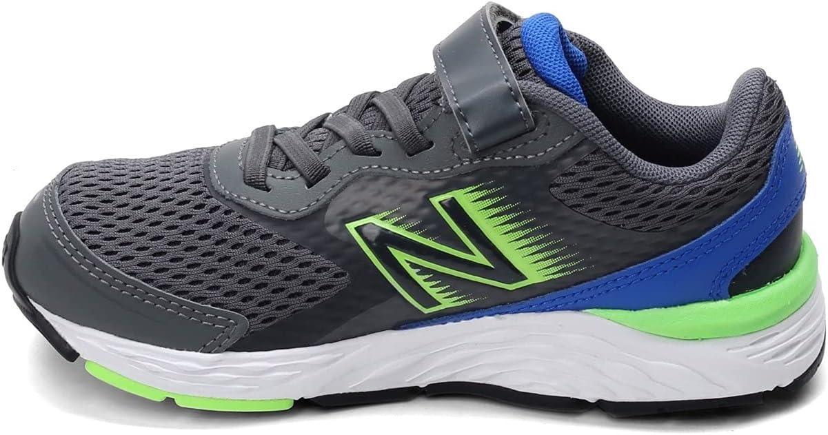 image:imageNew Balance Kids 680 V6 Hook and Loop Running ShoeLeadCobaltEnergy Lime