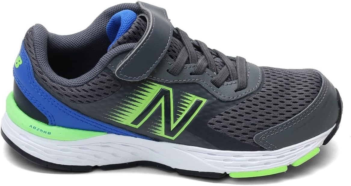 image:imageNew Balance Kids 680 V6 Hook and Loop Running ShoeLeadCobaltEnergy Lime