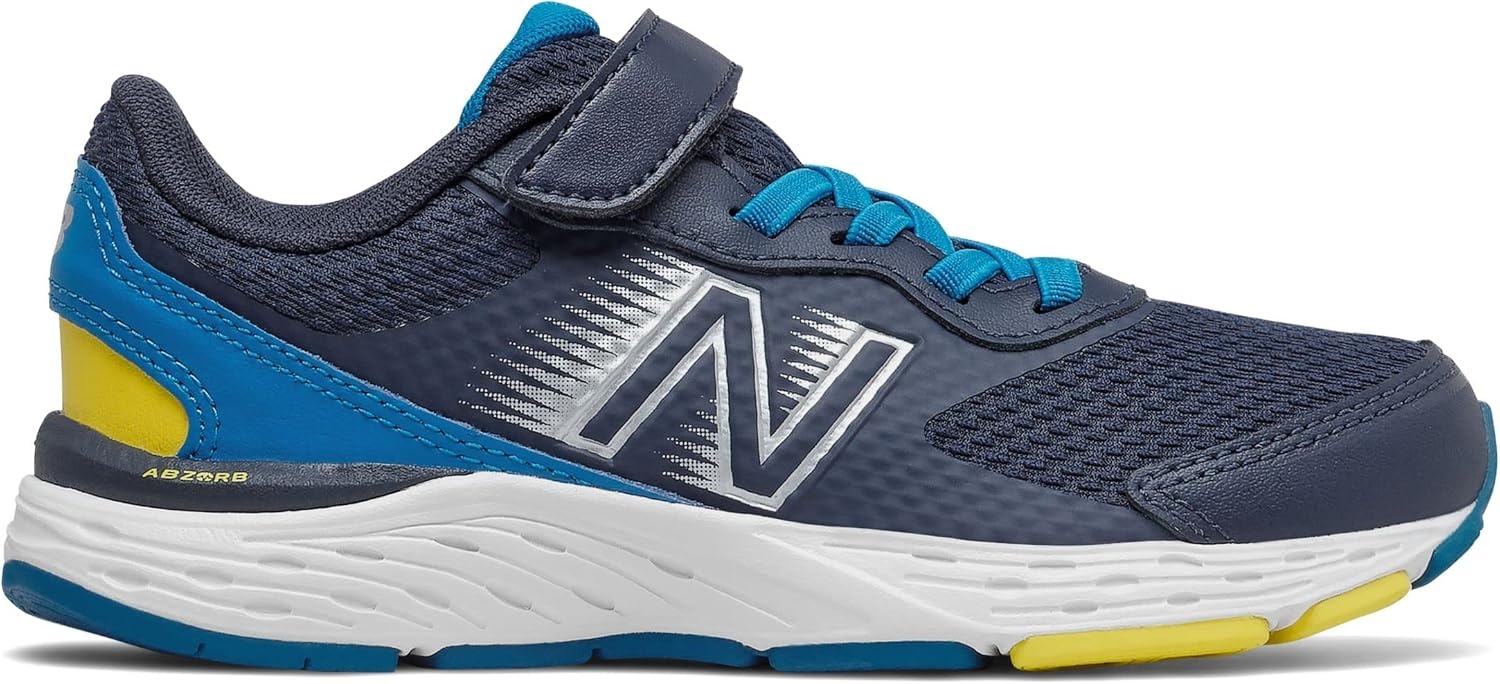 image:imageNew Balance Kids 680 V6 Hook and Loop Running ShoeNatural IndigoWaveCitra Yellow