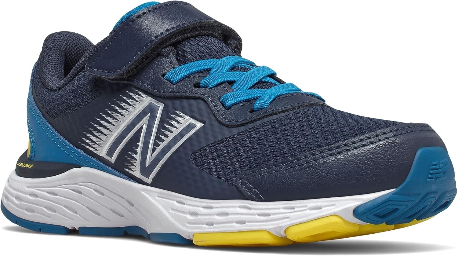 image:imageNew Balance Kids 680 V6 Hook and Loop Running ShoeNatural IndigoWaveCitra Yellow