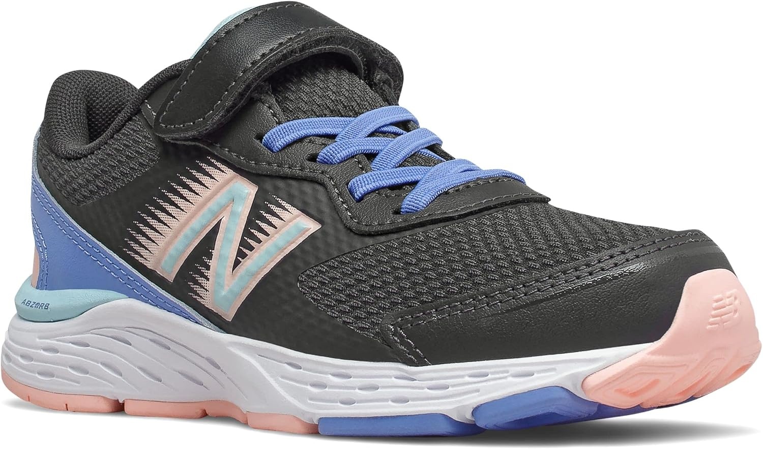 image:imageNew Balance Kids 680 V6 Hook and Loop Running ShoePhantomStellar BlueCloud Pink