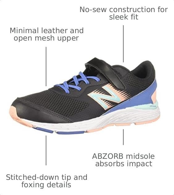 image:imageNew Balance Kids 680 V6 Hook and Loop Running ShoePhantomStellar BlueCloud Pink