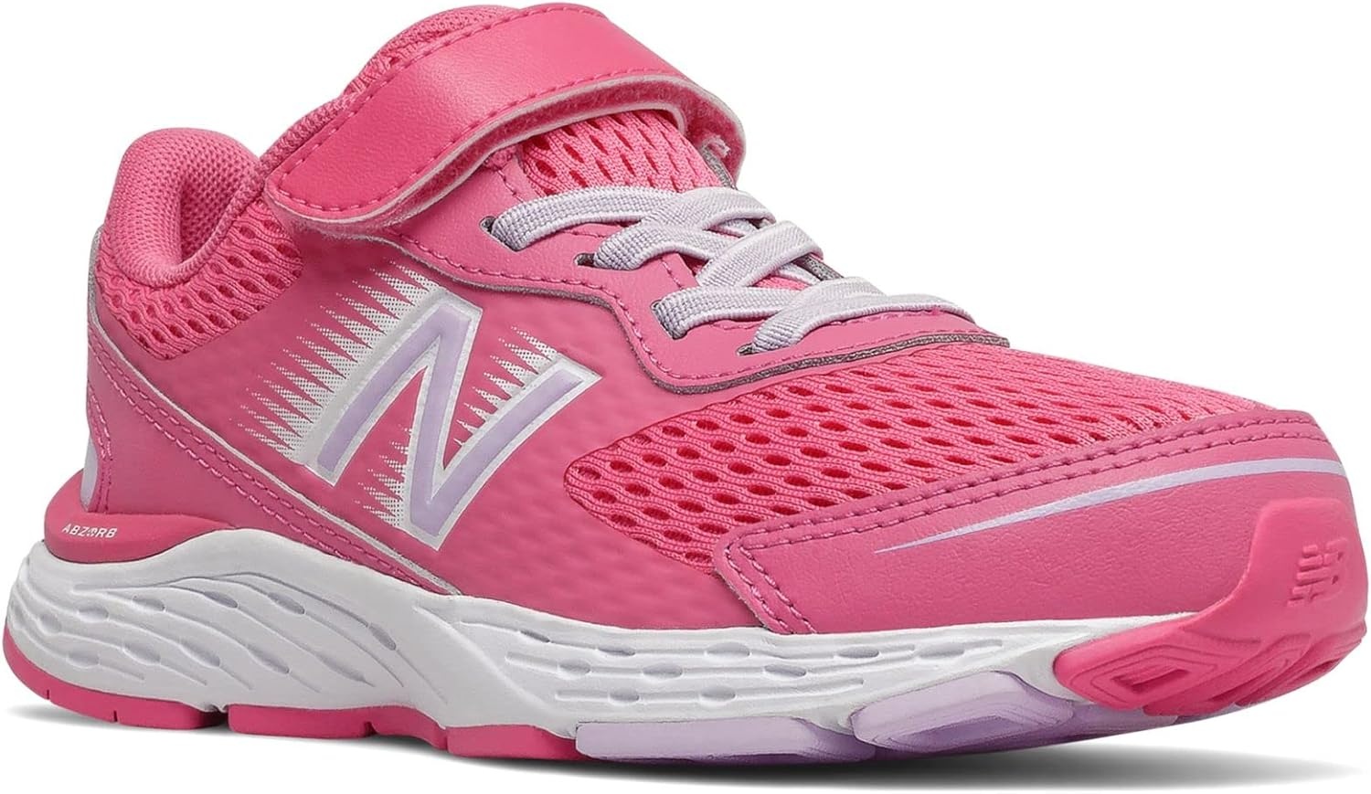 image:imageNew Balance Kids 680 V6 Hook and Loop Running ShoeSporty PinkAstral Glow